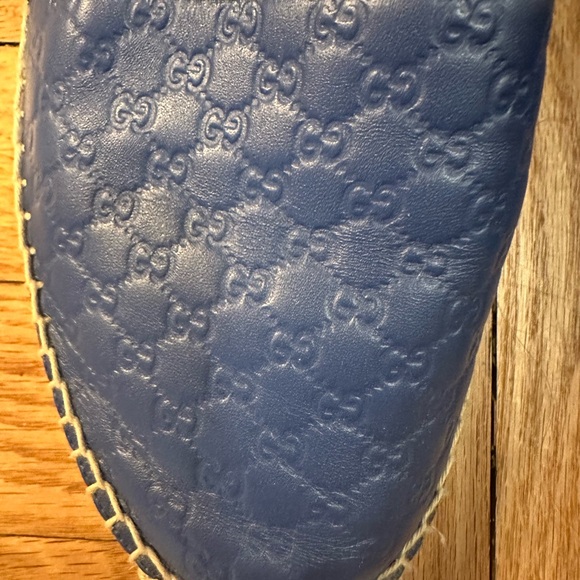 Gucci Blue Microguccissima Leather Espadrilles Size 7.5 - Picture 5 of 8